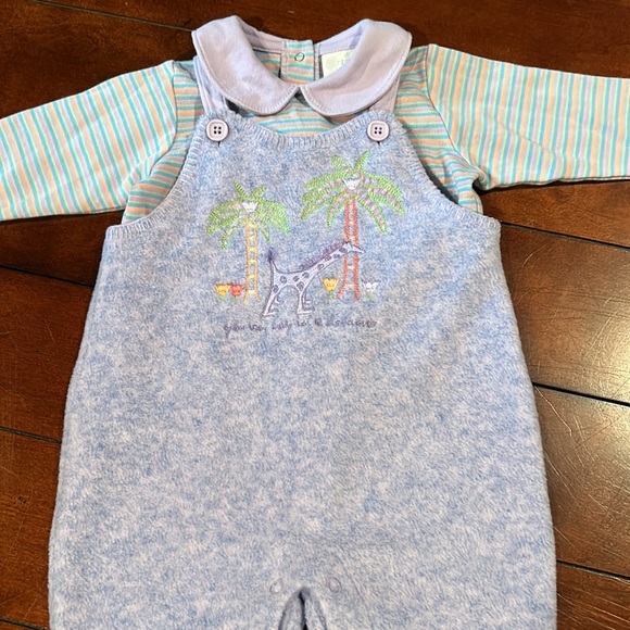 Vintage Carters John Lennon Real Love Imagine 2 piece Fleece Overalls  3-6 month - Picture 2 of 14